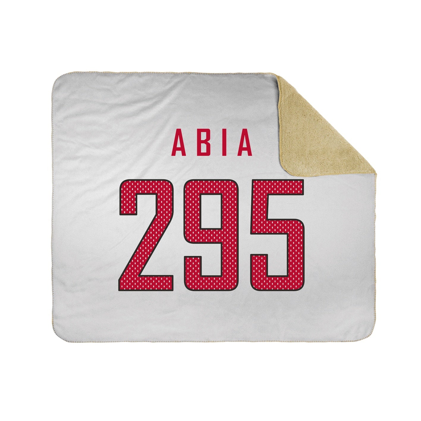 White 50x60 Sherpa Lined Throw Blanket