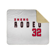 White 50x60 Sherpa Lined Throw Blanket