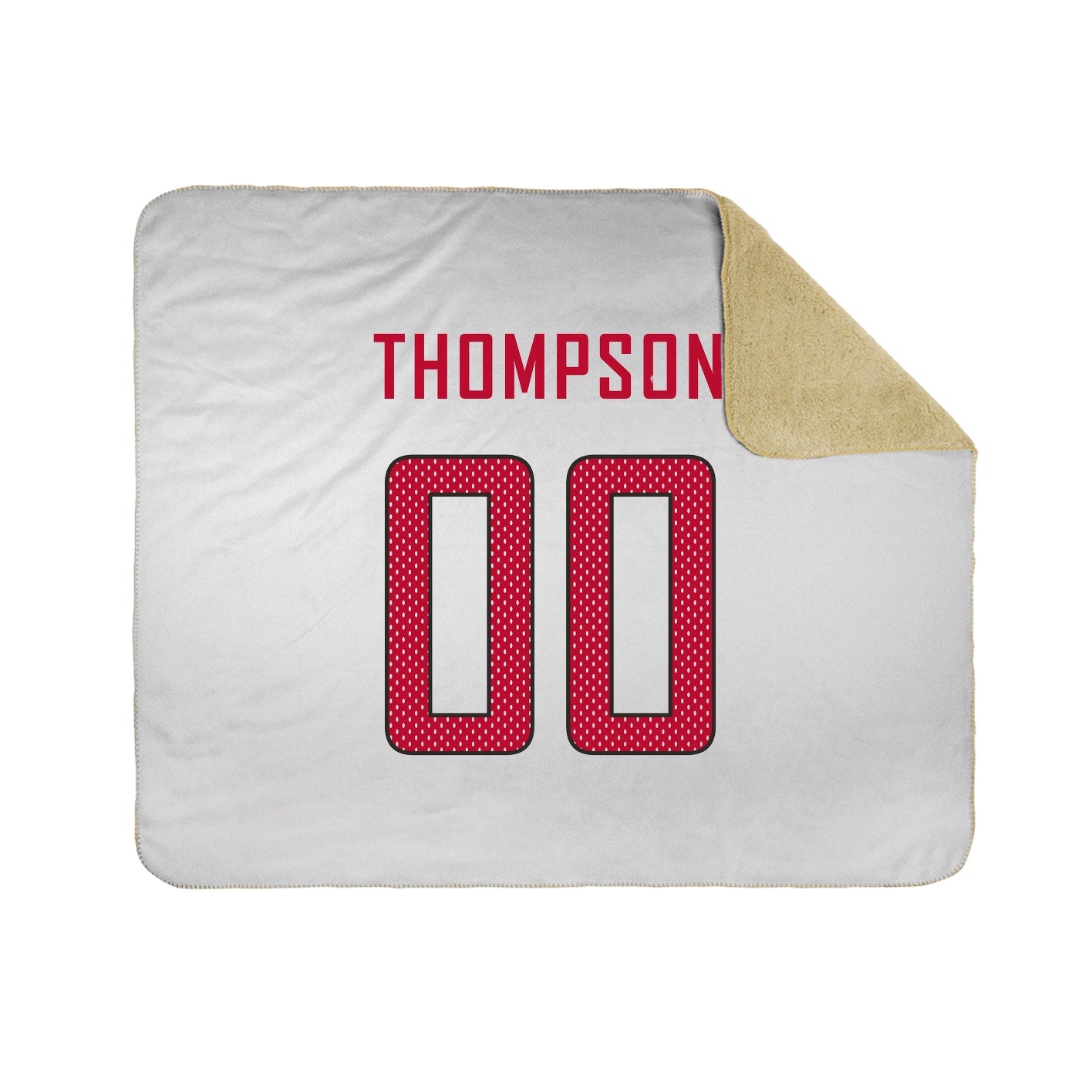 White 50x60 Sherpa Lined Throw Blanket