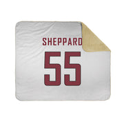 White 50x60 Sherpa Lined Throw Blanket